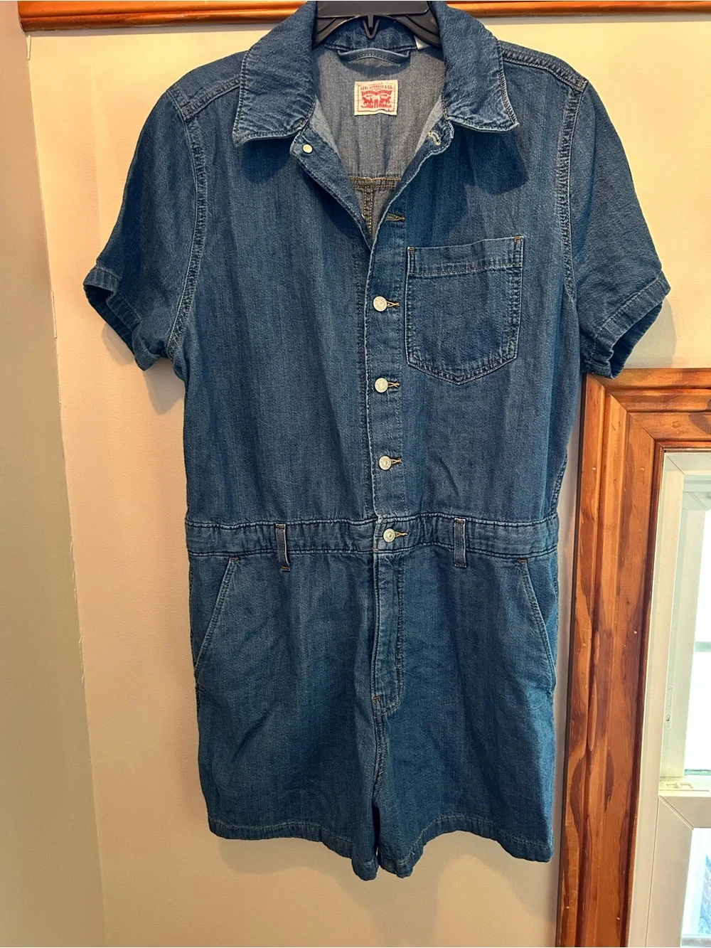 Levi's Blue Denim One-Piece Romper - Picture 1 of 4